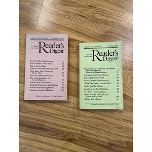 Two Reader's Digest Magazine Large Type Edition June 1982 & December 1982